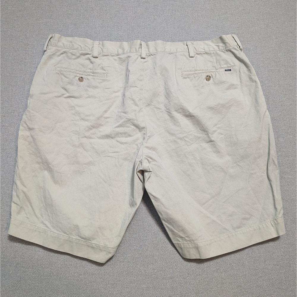 Polo Ralph Lauren Men's Khaki Shorts Size 42 Classic Fit 9" Chino Cotton Tan